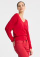 Micah V-Neck Knit Pullover_Poppy