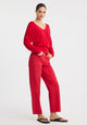 Micah V-Neck Knit Pullover_Poppy