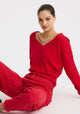 Micah V-Neck Knit Pullover_Poppy