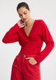Micah Knit Wrap Top_Poppy