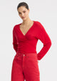 Micah Knit Wrap Top_Poppy