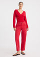 Micah Knit Wrap Top_Poppy