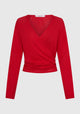 Micah Knit Wrap Top_Poppy