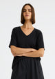Millie V-Neck Tee_Black