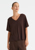 Millie V-Neck Tee_Espresso