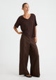 Millie V-Neck Tee_Espresso