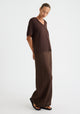 Millie V-Neck Tee_Espresso