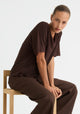 Millie V-Neck Tee_Espresso