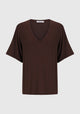 Millie V-Neck Tee_Espresso