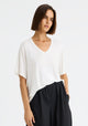 Millie V-Neck Tee_White
