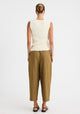 Raffa Knit V-Neck Top_Cream