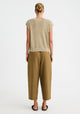 Renata Knit Sleeveless Top_Oat