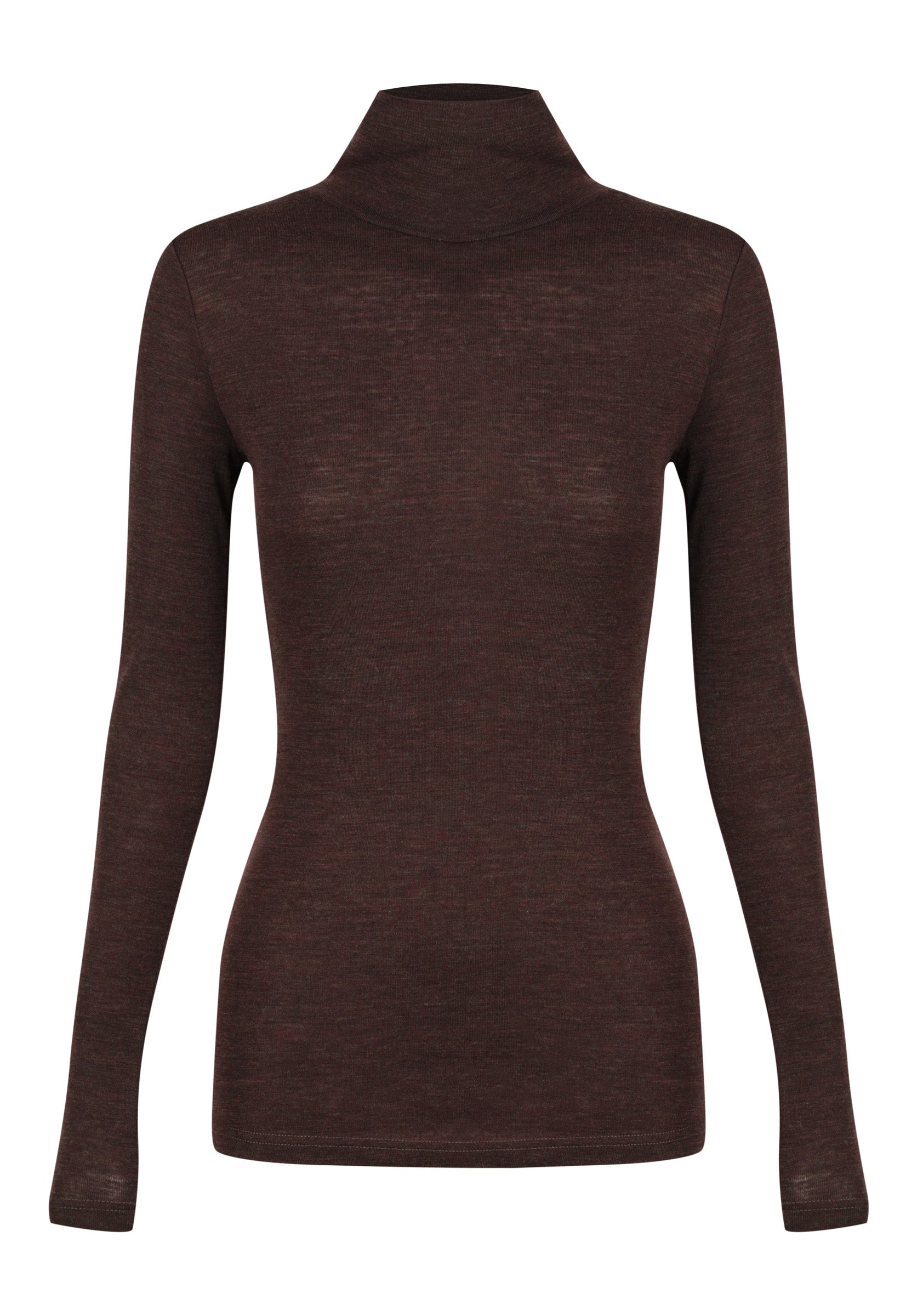 Morri Merino High Neck_Chocolate