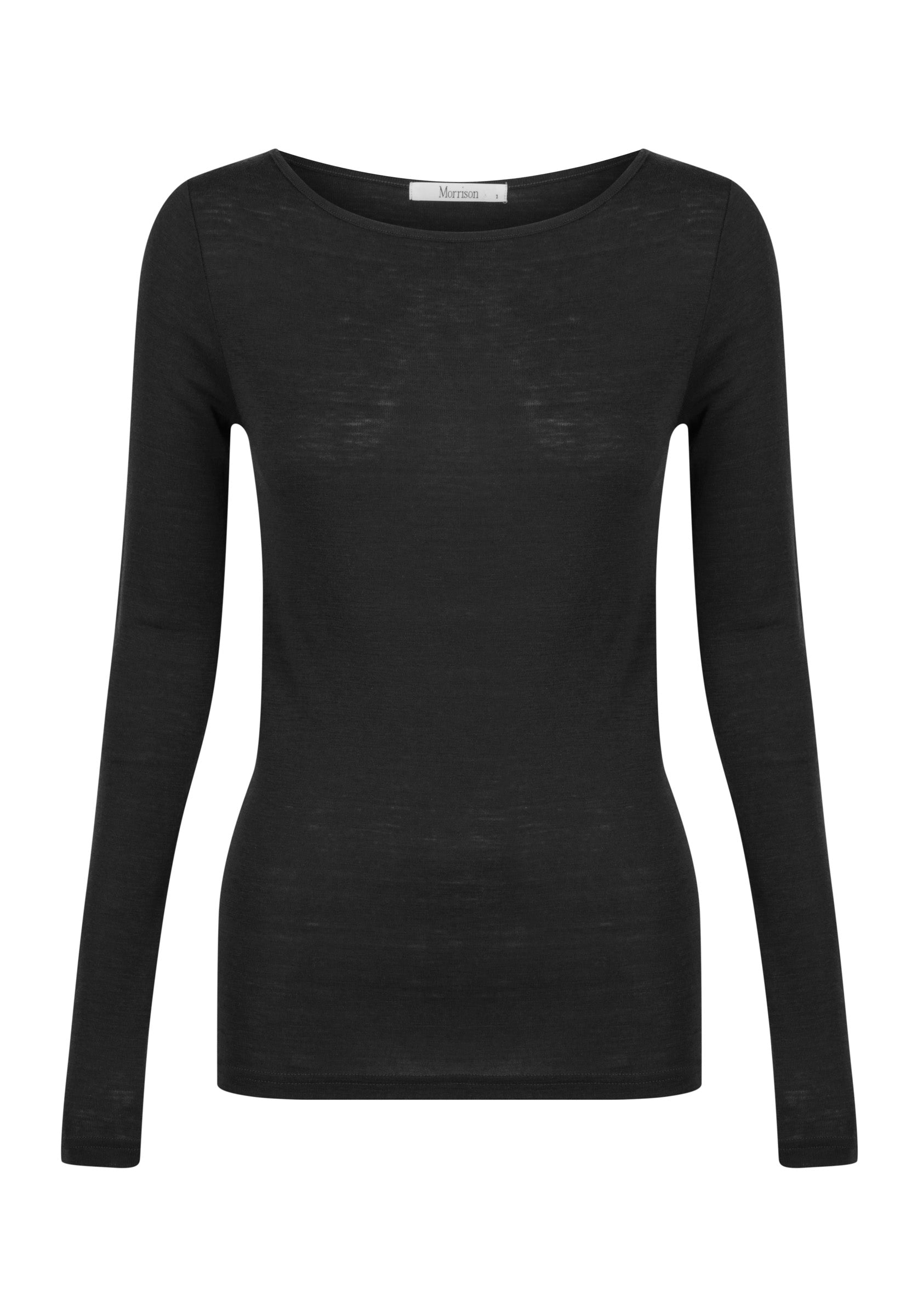 Morri Merino Round Neck_Black