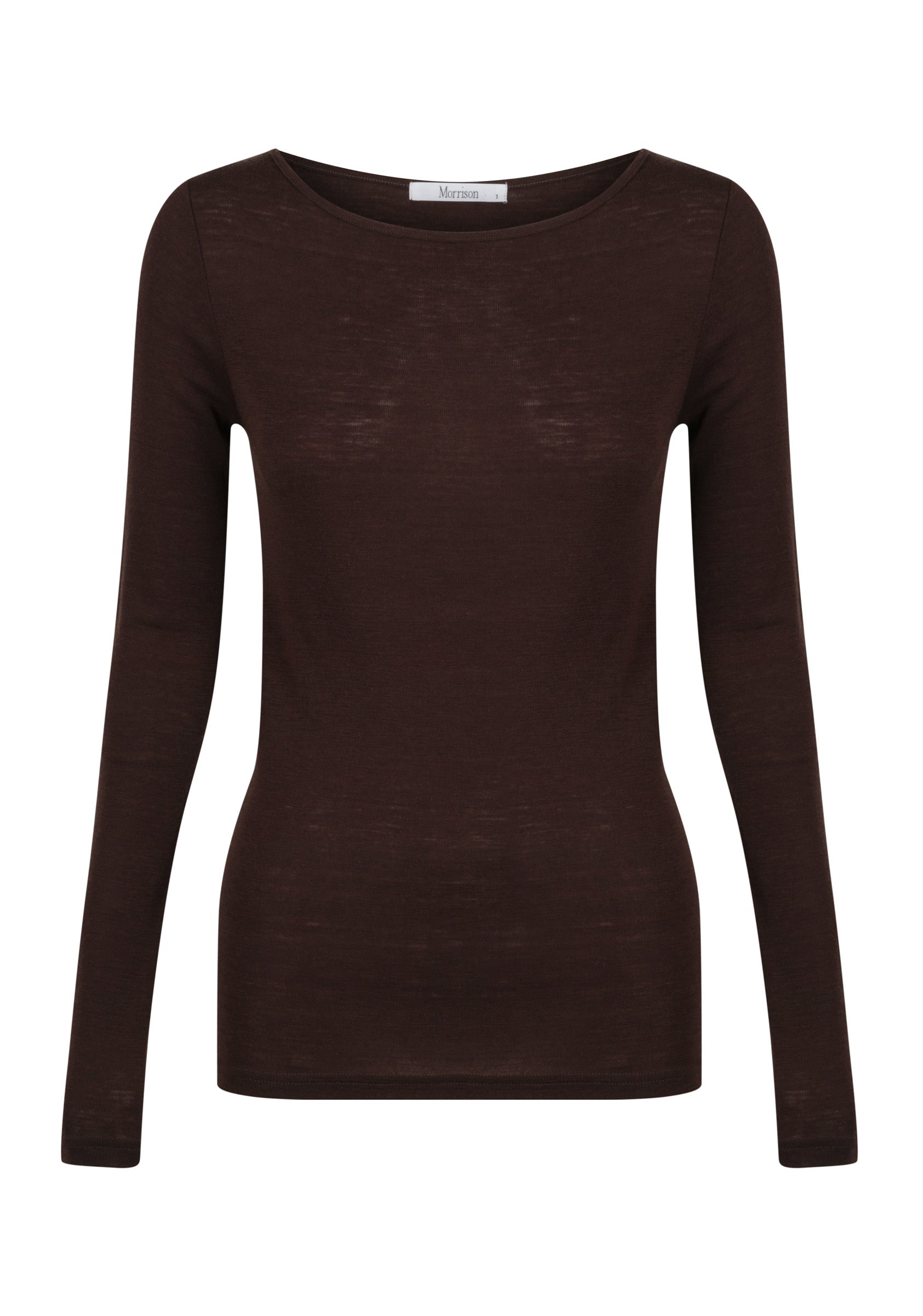 Morri Merino Round Neck_Chocolate