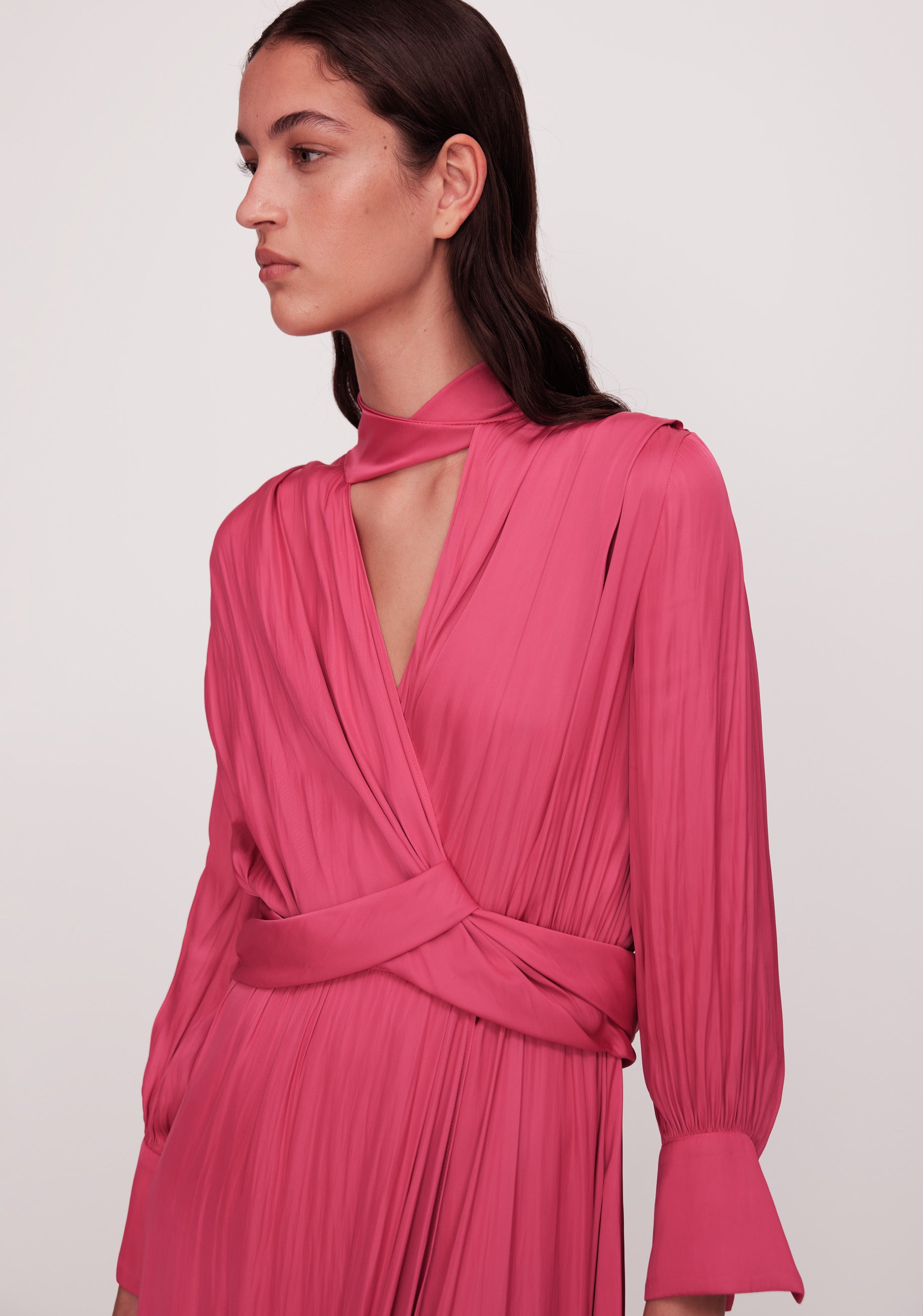 green emerald velvet dress Oriana Midi Dress Fuchsia – Morrison