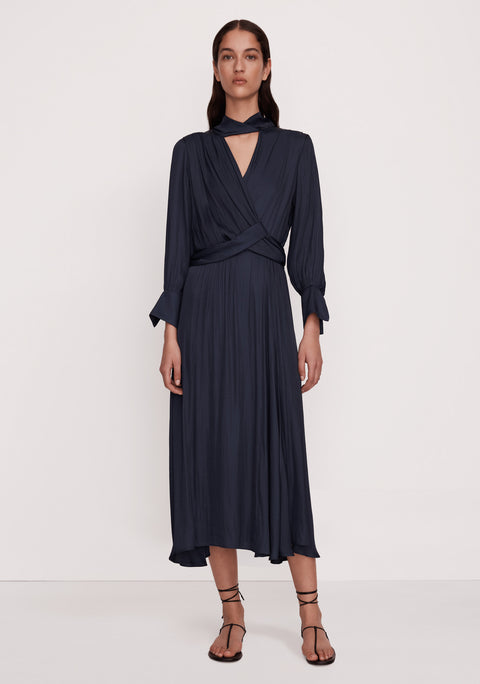 Oriana Midi Dress_Navy