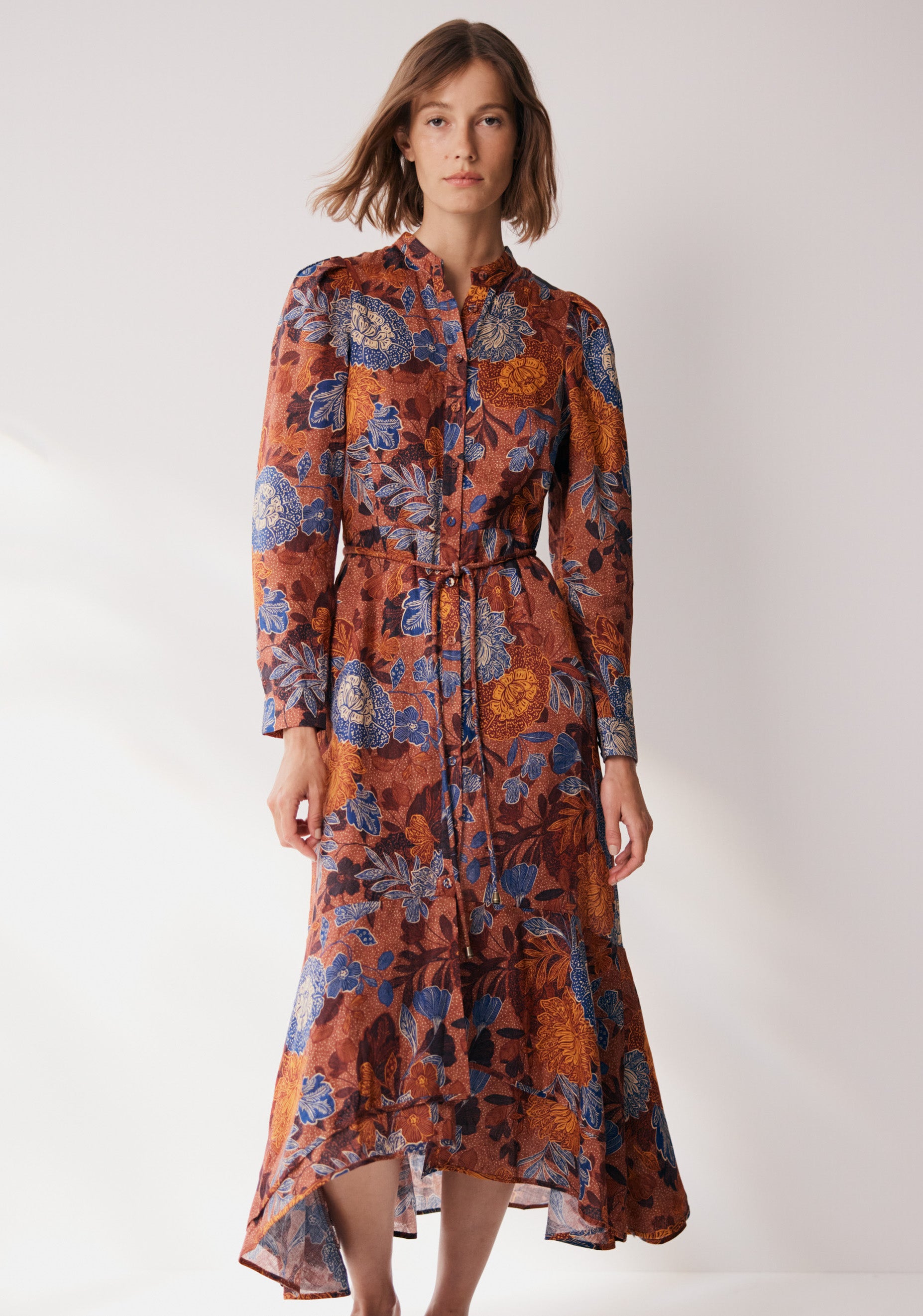 Lotus Linen Midi Dress Print – Morrison
