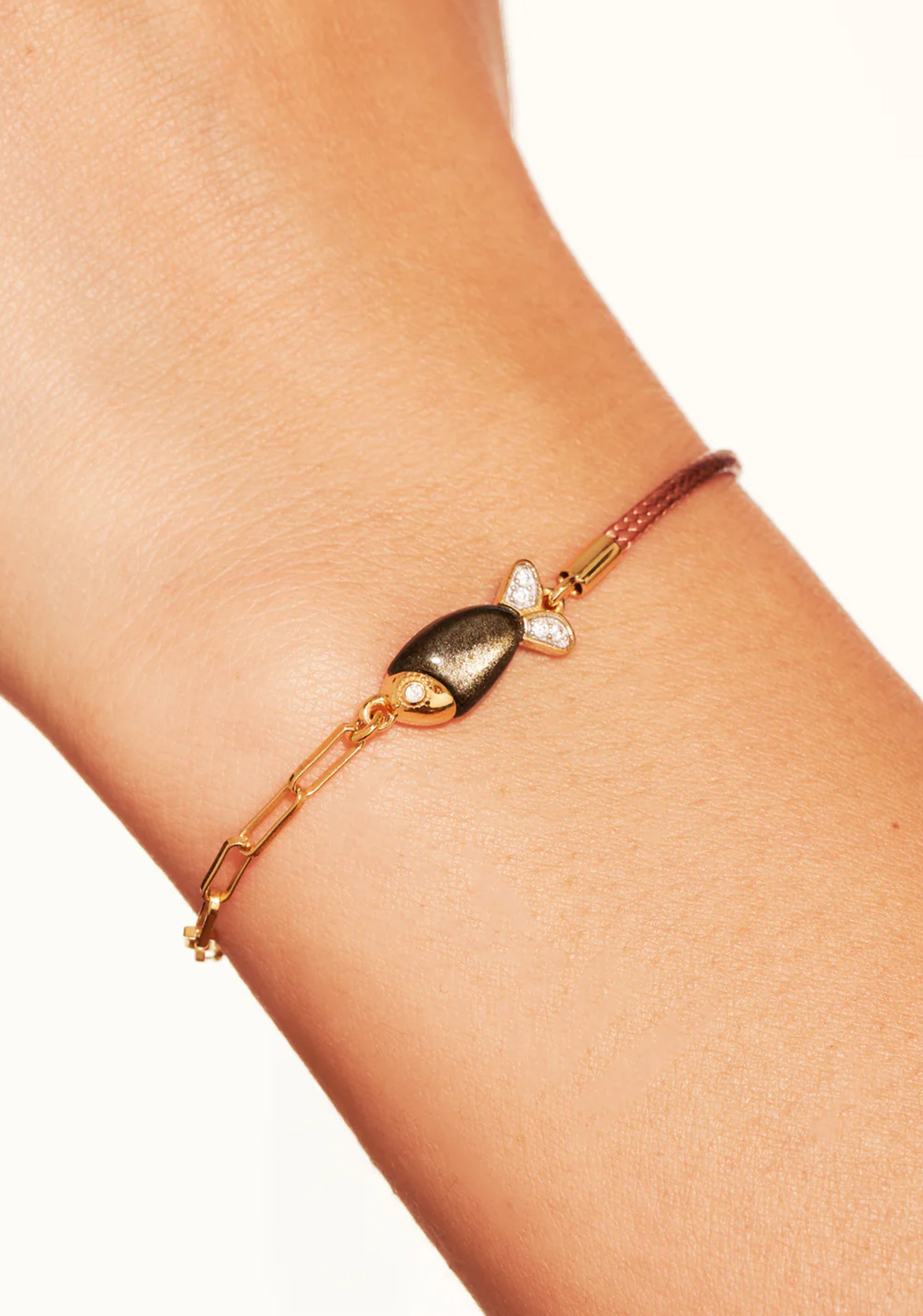 Poisson Bracelet_Beige Obsidian