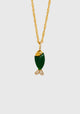 Poisson Long Necklace_Green Onyx