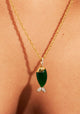 Poisson Long Necklace_Green Onyx