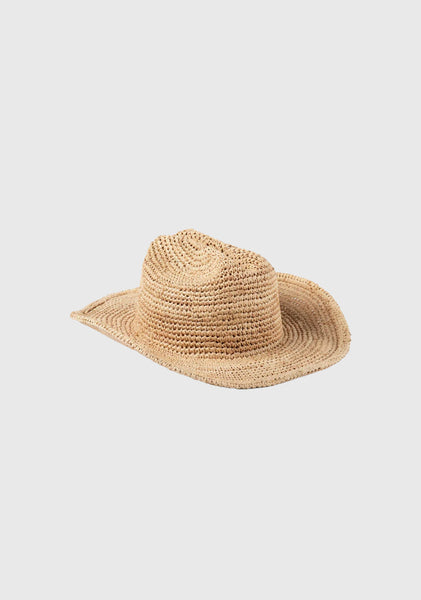 Raffia Cowboy Hat Natural – Morrison